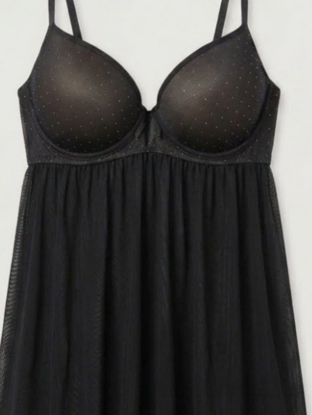 Vintage Intimate Attitudes NWT Black Babydoll lingerie 1X